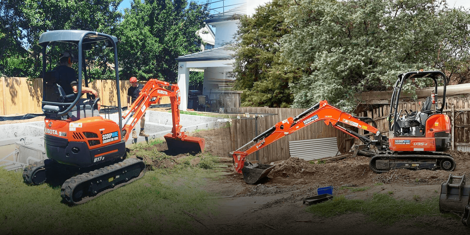 Excavator Hire | Kubota Mini Excavator Rental | Scoop Hire Melbourne