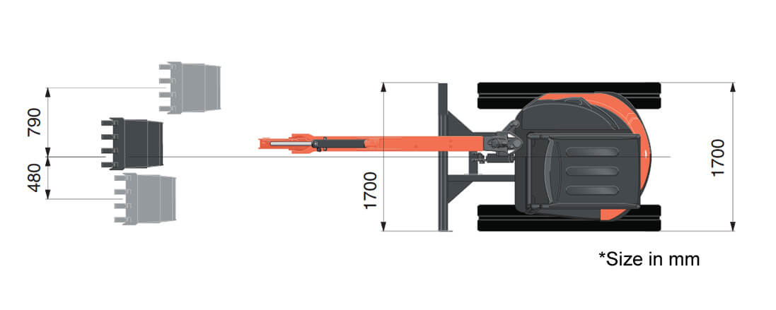 Kubota U35 Excavator Rental Size Specifications